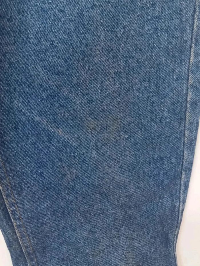 Jeans taille haute Lee vintage bleu foncé en coton - photo numéro 7