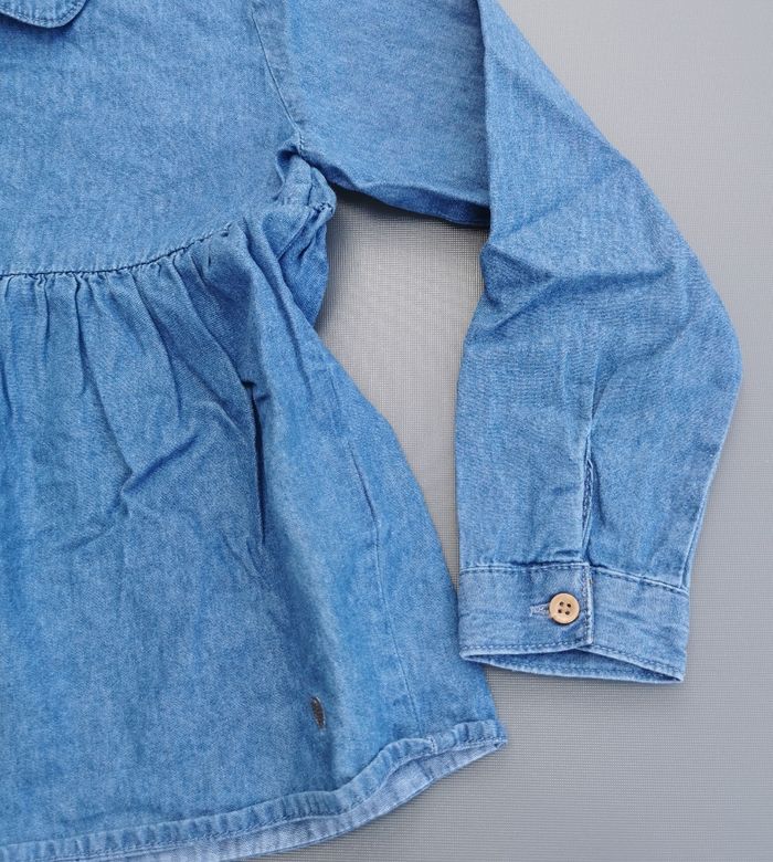 Chemise ML blouse bleu 6 ans fille vertbaudet - photo numéro 2