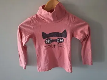 Tee-shirt col montant rose fille Orchestra 6 ans