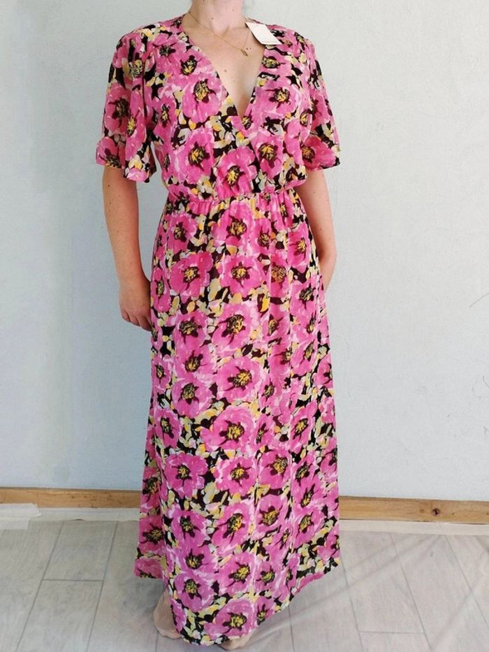 Robe longue fleurie - Archie Love - M/L - Neuf Étiquette - photo numéro 3