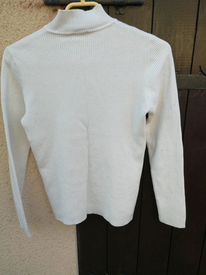 Pull écru en acrylique pour femme Daxon - photo numéro 2