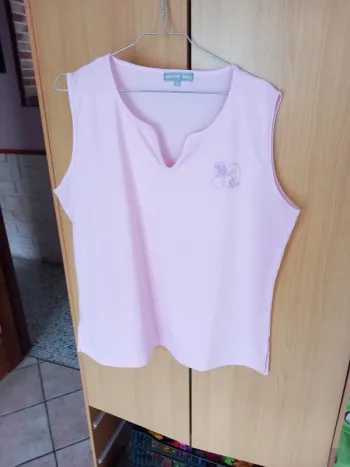 🍓tunique débardeur T50 rose polyester