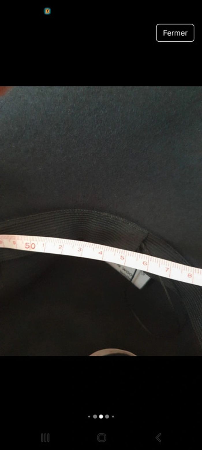 Chapeau femme noir en 100% laine 56cm - photo numéro 15