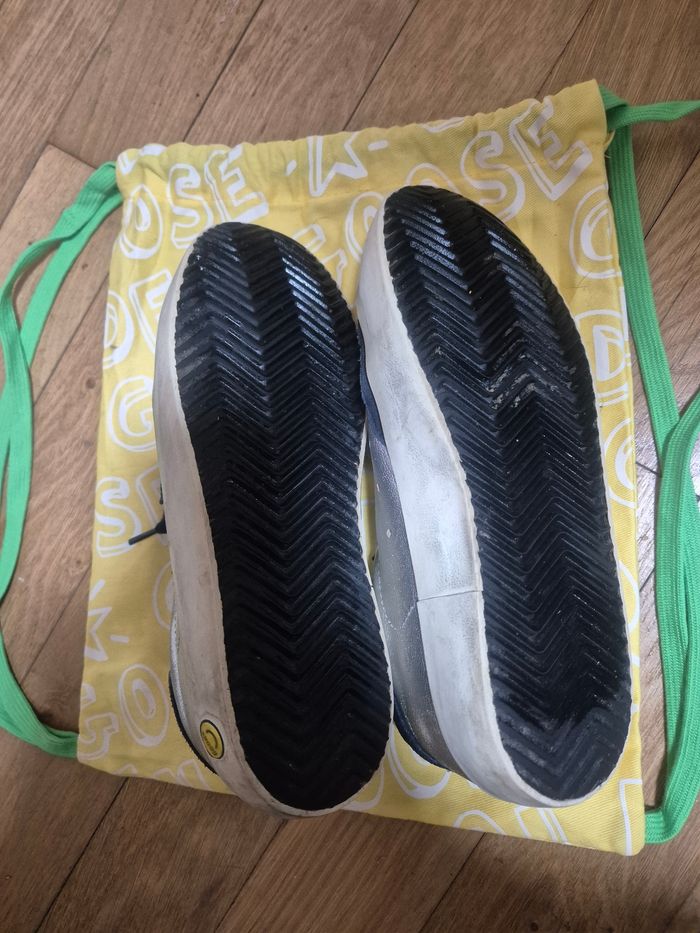 Basket fille golden goose argenté bleu marine 33 - photo numéro 5