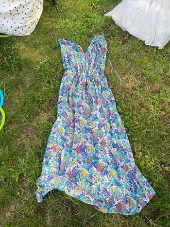 Robe longue camaïeu