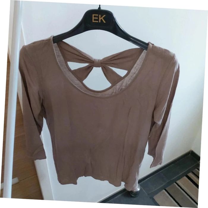 Top manche 3/4 nœud dos