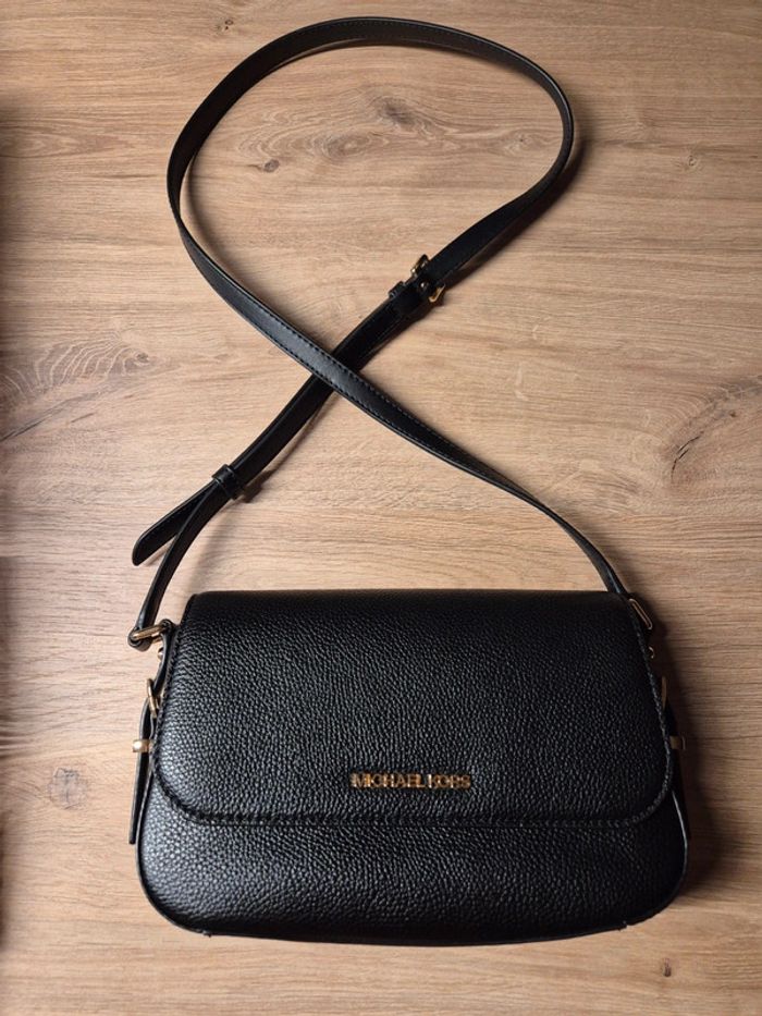 Sac bandoulière Michael Kors noir en cuir grainé - photo numéro 8