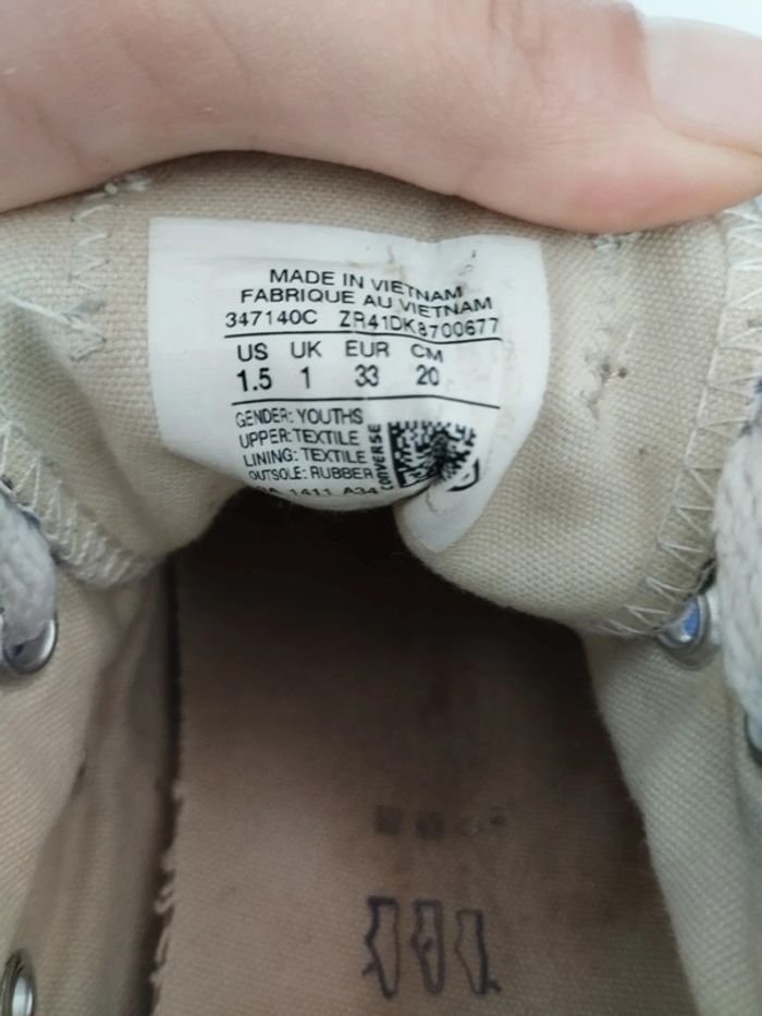 Basket converse pointure 33 - photo numéro 6