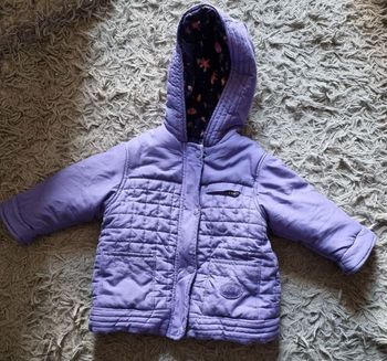 Manteau avec capuche violet 18mois