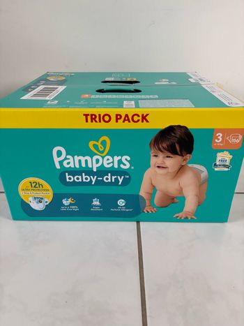 Trio pack 156 couches Pampers baby dry Taille 3 (6-10kg)