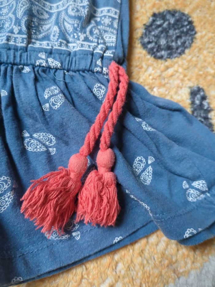 T-shirt bleu corail motif bandana baroque la redoute 6 ans - photo numéro 2