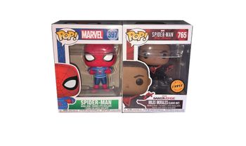 2 Funko Pop - Spiderman 397 + Miles Morales Chase Limited édition 765