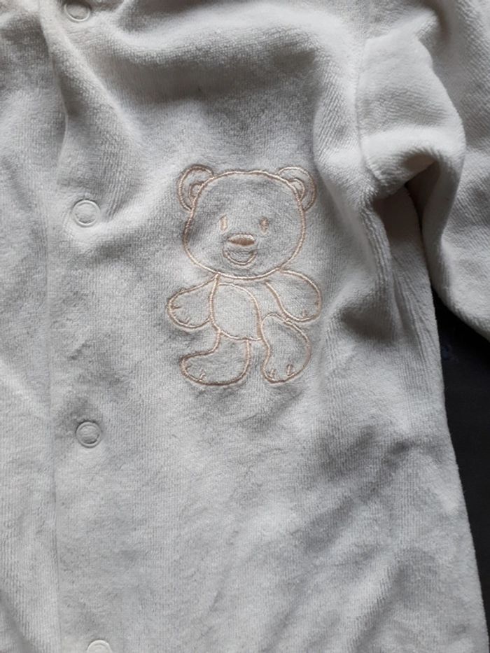 Grenouillère mixte velours Baby club 6 mois - photo numéro 2
