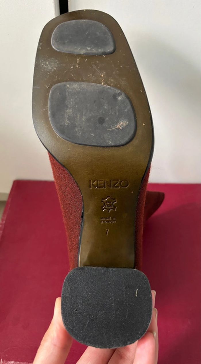 Bottines Kenzo Laine et Cuir Couleur Carmin T.40 - photo numéro 5