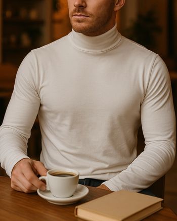 Sous-pull blanc col roulé H&M - Taille S