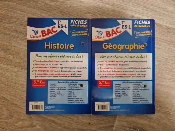 Lot de 2 fiches détachables Terminal Économique et Social - photo numéro 2