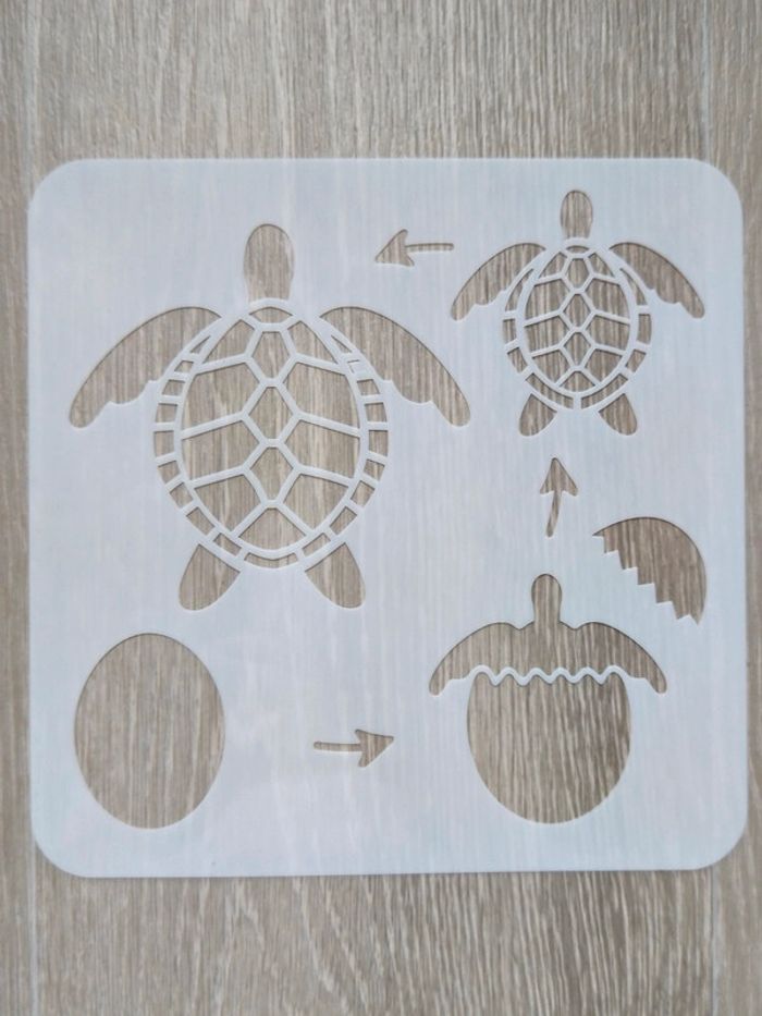 Pochoir du cycle de vie de la tortue - photo numéro 2