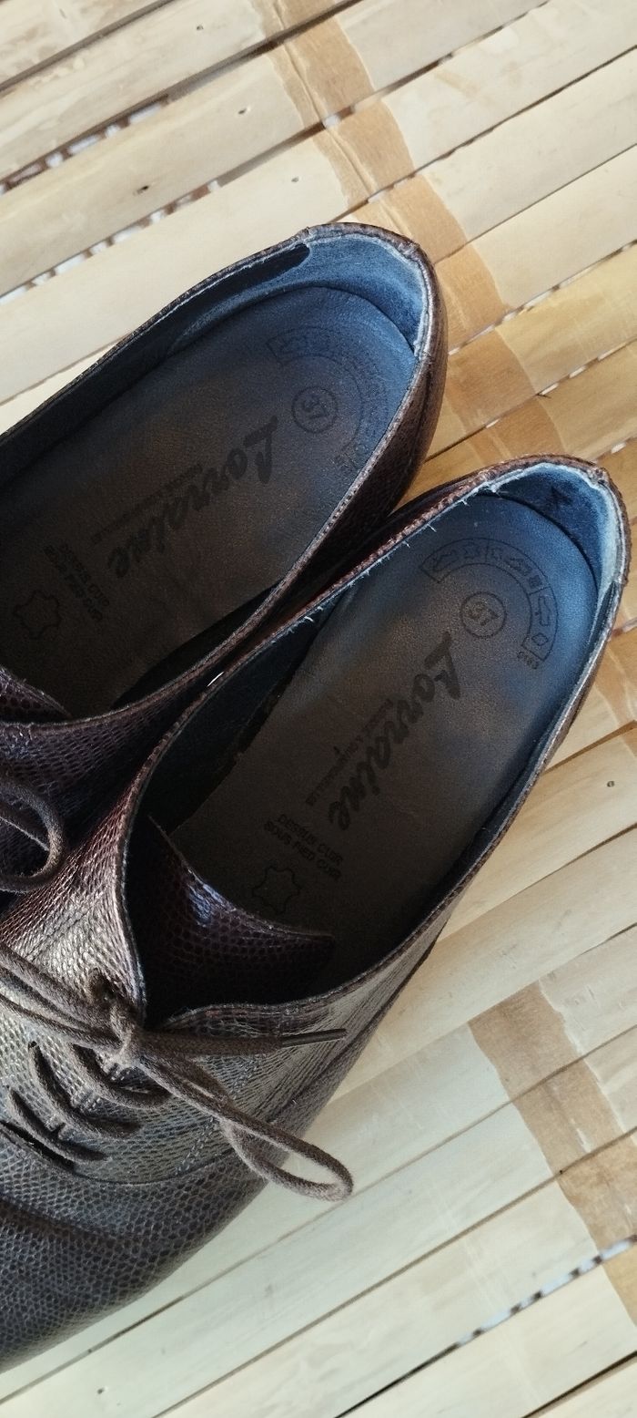 Chaussures derbies marron taille 37 marque Lorraine - photo numéro 5
