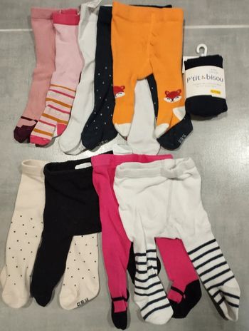 Lot de collants 0/3mois + 1 en 15/16