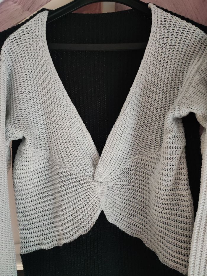Robe pull grand col V - photo numéro 2