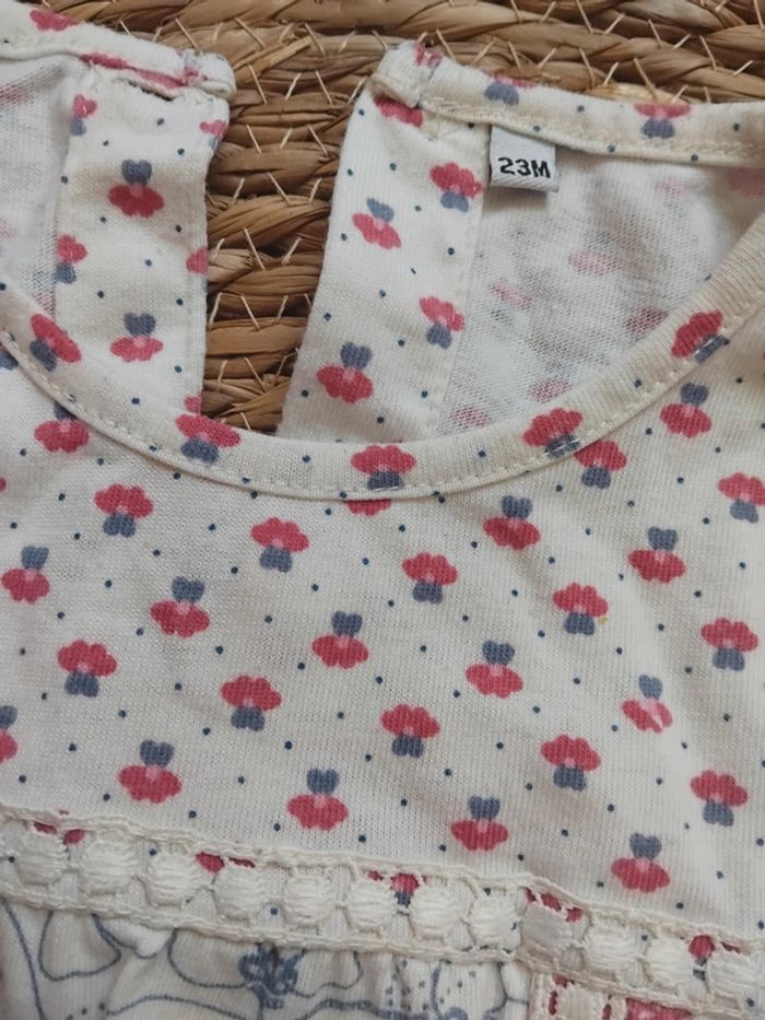 Blouse fleurs fille, 23 mois - photo numéro 3