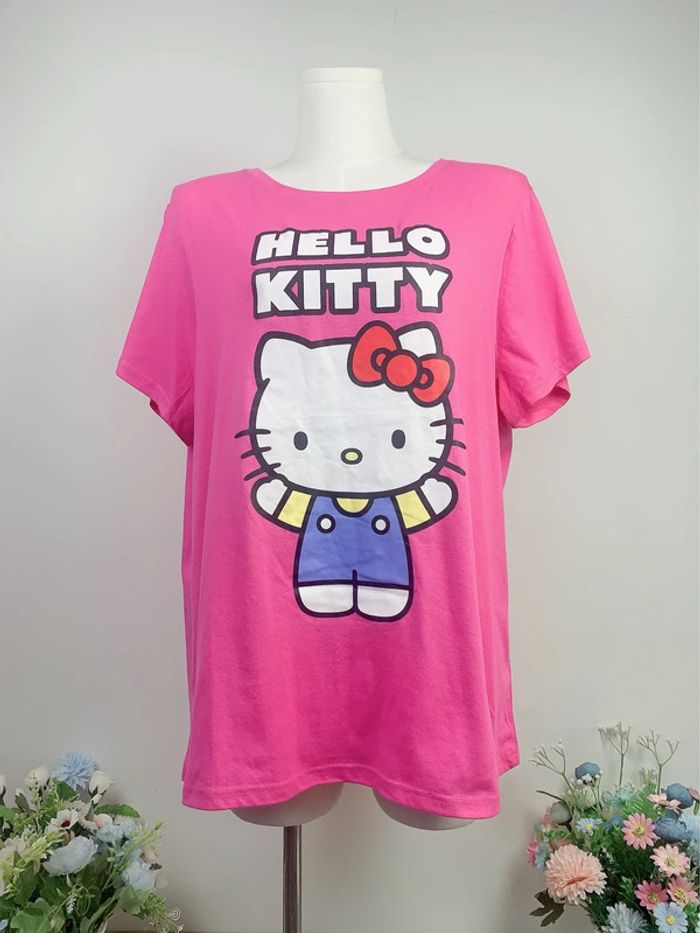 Top T-shirt Oversize Cute Kawaii Barbie Pink Sanrio Hello Kitty Cosplay Lolita - photo numéro 4