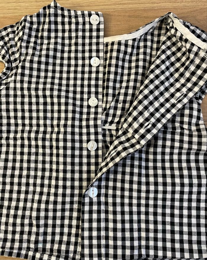 Chemise Blouse à Carreaux Fille Taille 3 ans Idexe - photo numéro 6