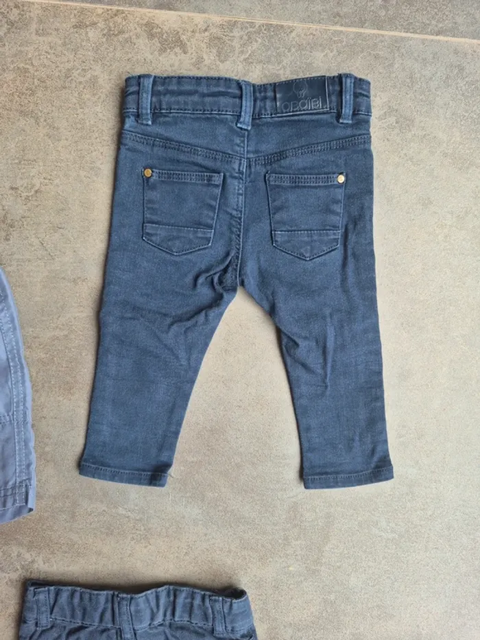 Lot 5 pantalons + 1 short 6 mois garçon - photo numéro 3