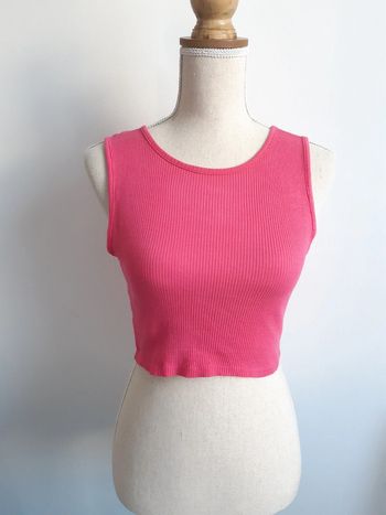 Top court côtelé rose FPC T38