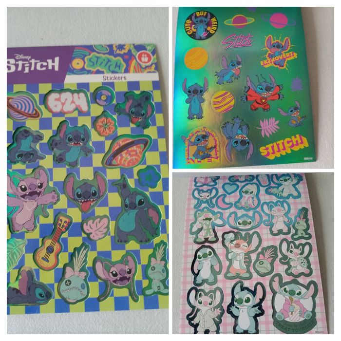 6 fiches stickers Stitch