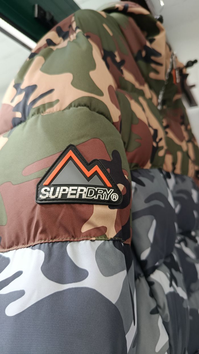 Doudoune Superdry camouflage tricolore - photo numéro 4