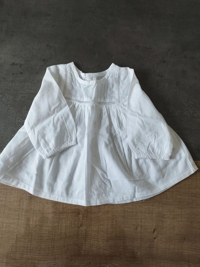 Lot sarouel marine + blouse blanche 3 mois - photo numéro 5