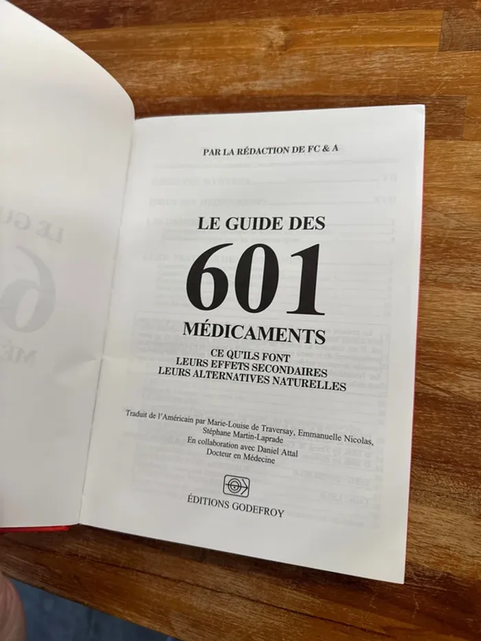 Livre le guide de 601 médicaments ce qu’ils font leur effet secondaire et leur alternative naturel - photo numéro 5