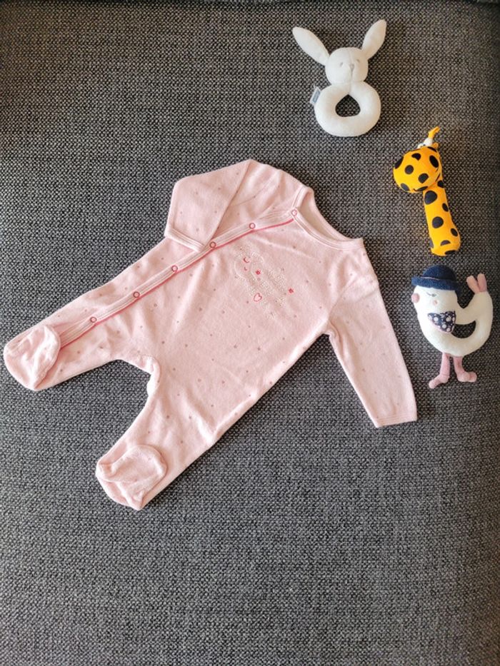 Pyjama fille 1 pièce velours 3 mois