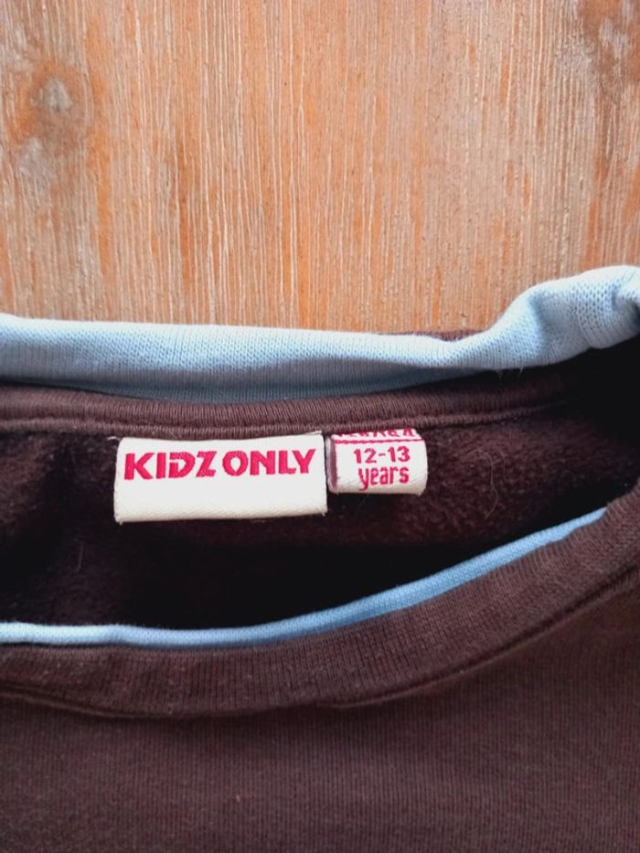Sweat marron cheval Kidz Only – Taille 12-13 ans - photo numéro 3