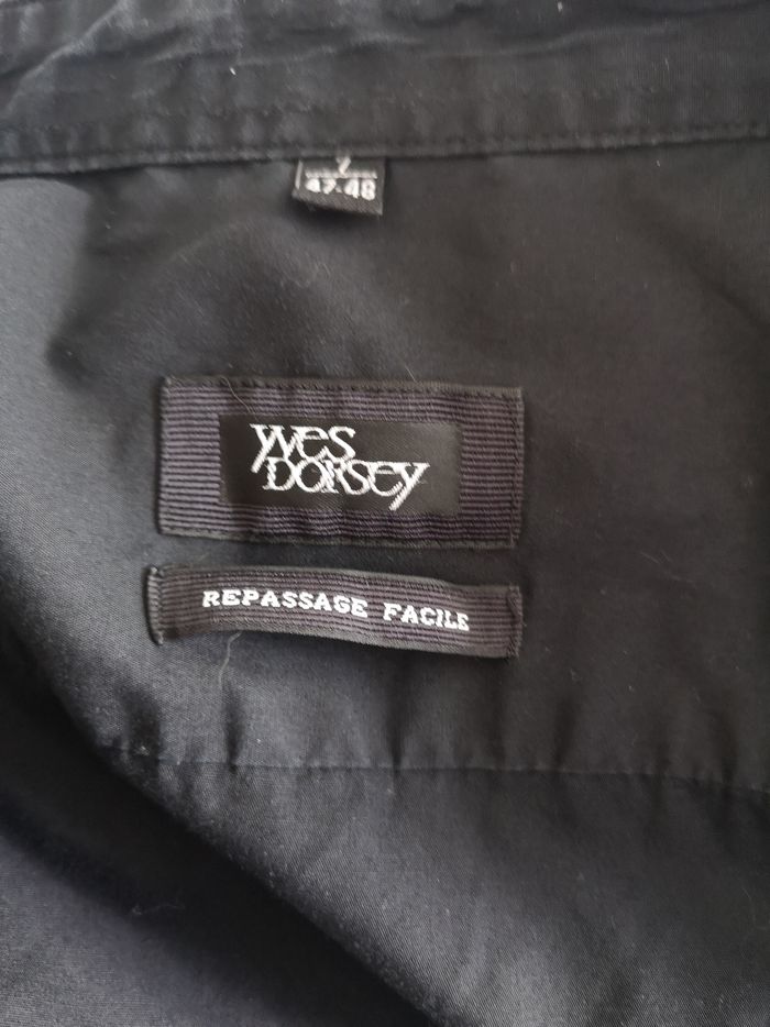 Chemise noire Yves Dorsey taille 7, 47-48 - photo numéro 3