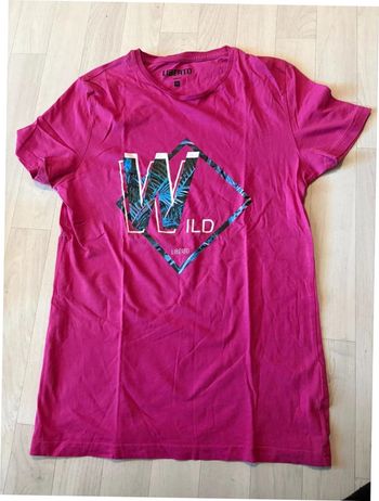 T-shirt liberto rose taille M manches courtes