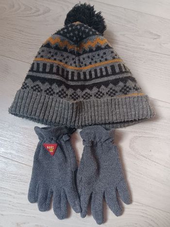 Bonnet et gants garçon