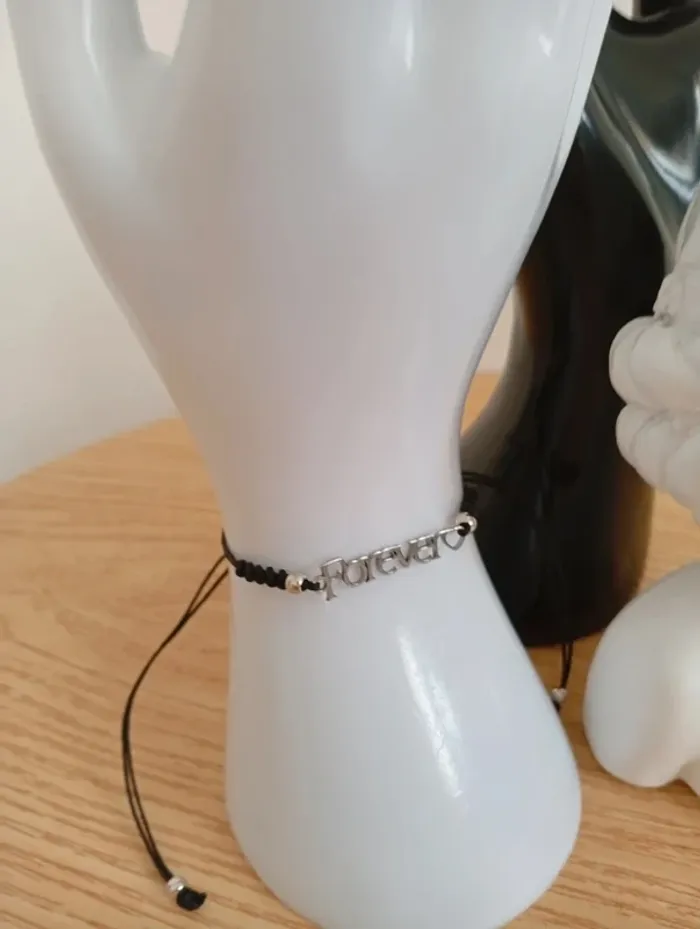 Bracelet réglable amour pour toujours motif forever amitié amour cadeau - photo numéro 4