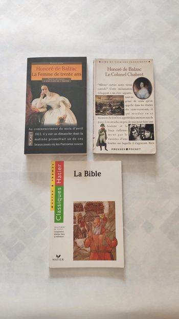 Lot livres Balzac et Bible