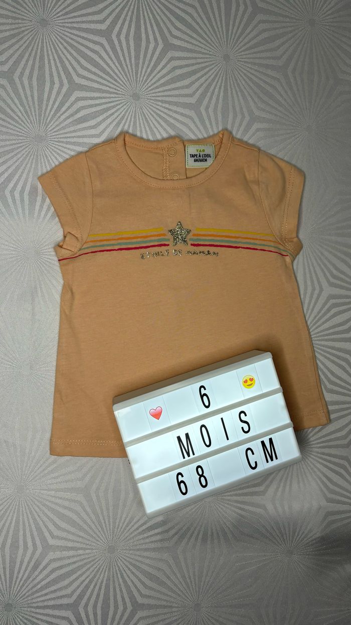 Tee-shirt manches courtes 6 mois tape à l’œil neuf