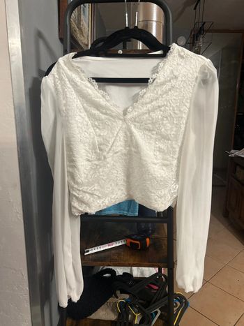 Haut court blanc Shein