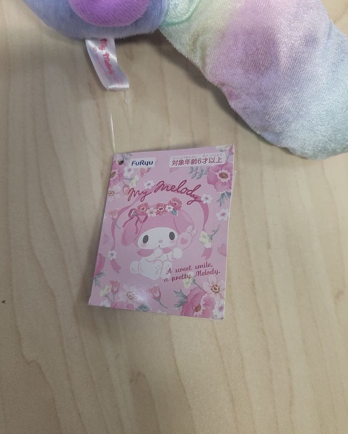 Petite peluche Sanrio My Melody Licorne bleue - photo numéro 3