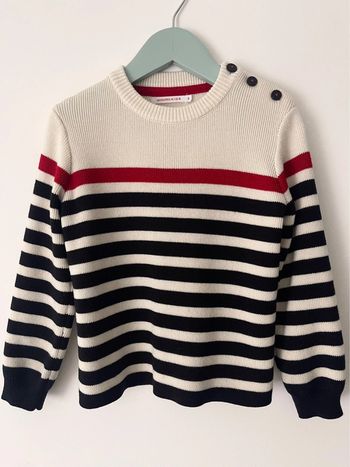 Pull marinière Monoprix kids en laine majoritaire taille 3 ans