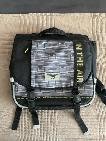 Cartable école noir gris