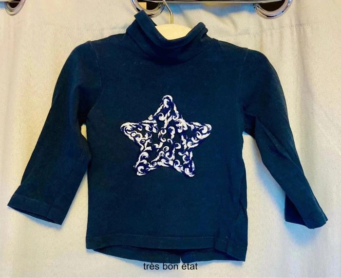 Lot 5 hauts manches longues 9-12 mois - photo numéro 2