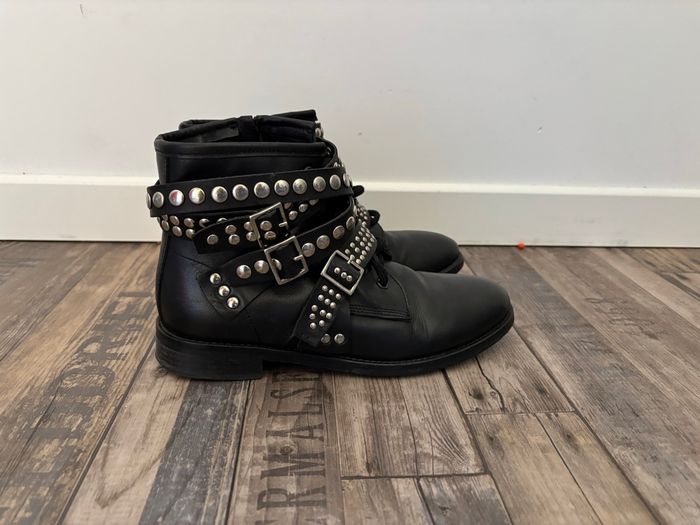 Bottines rock argentées Eden Shoes pointure 37 - photo numéro 2