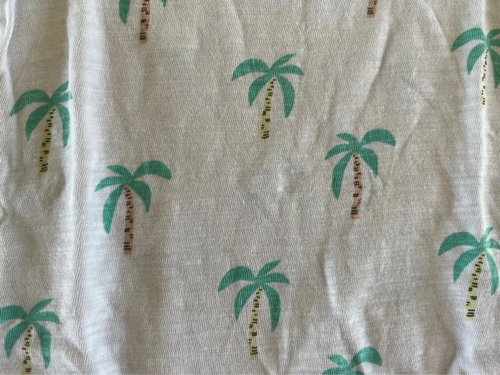 🌴 Combishort blanc à motifs palmiers Kiabi 6 mois garçon - photo numéro 4