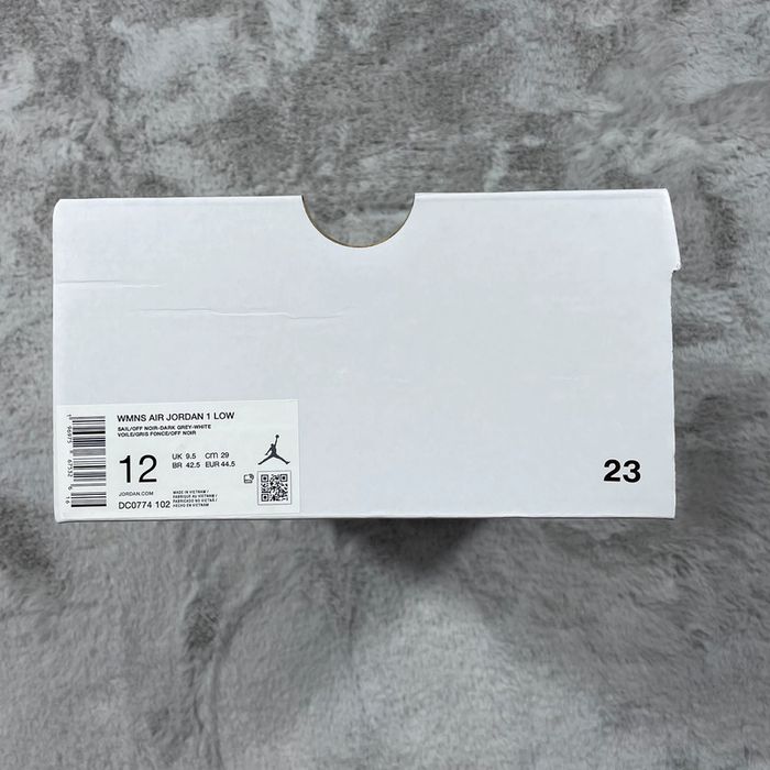 Nike Air Jordan 1 Low « Sail Off Noir Grey White » pointure 44.5 - photo numéro 15