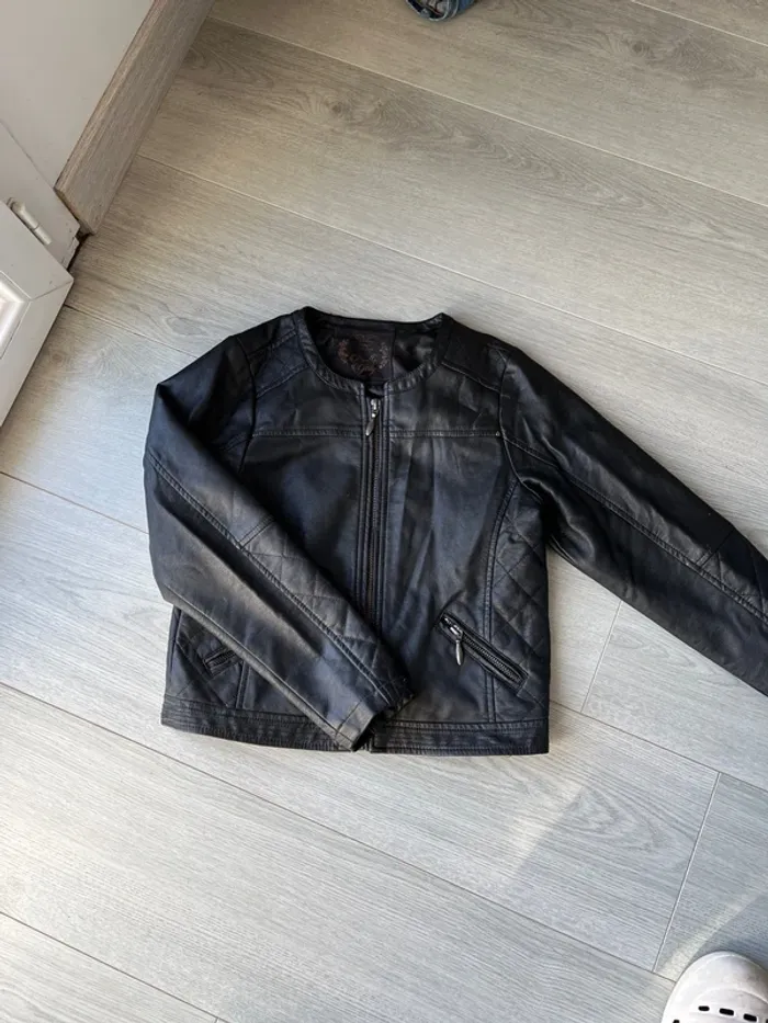 Veste fille 10 ans en similicuir